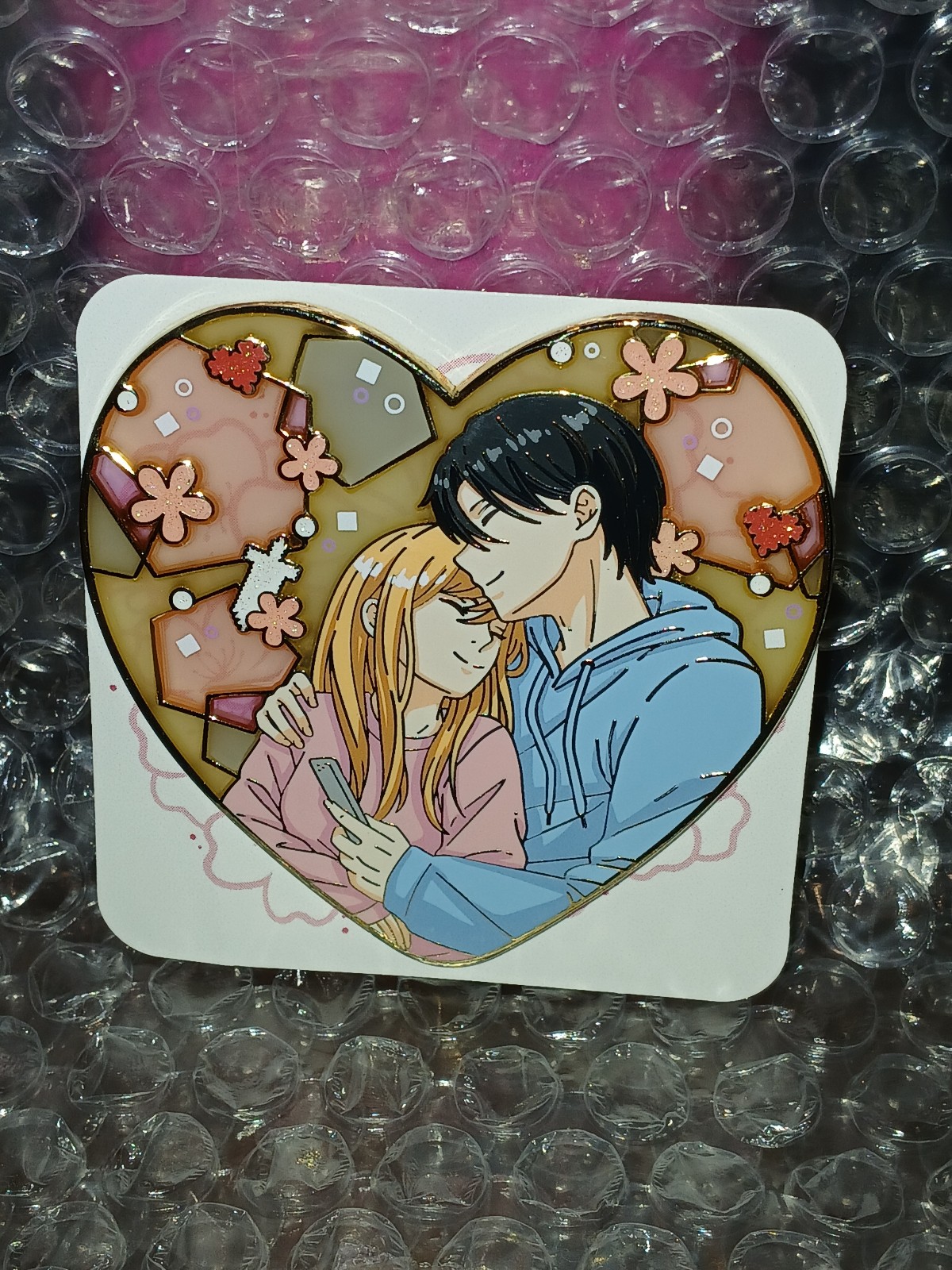 Adneysdoodles Yamada-kun9000 Couple Heart Pin