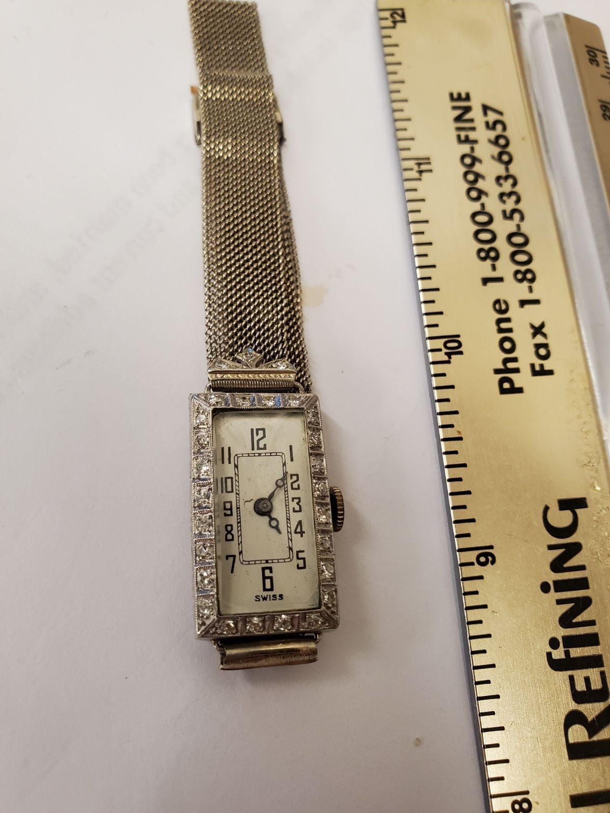 Antique Diamond Watch in platinum/14kt