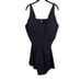 Lands End Swim Dress One-Piece Swimsuit Sz Plus 24W Modest Black Underwire