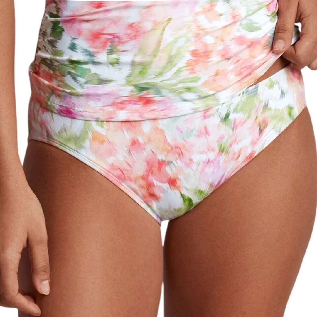 Lauren Ralph Lauren Women’s Floral Print Bikini Swimsuit Bottoms Pastel Size 14