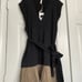 ANTHROPOLOGIE Daily Practice Sky Dive Twofer V-Neck Bow Waist Mini Dress