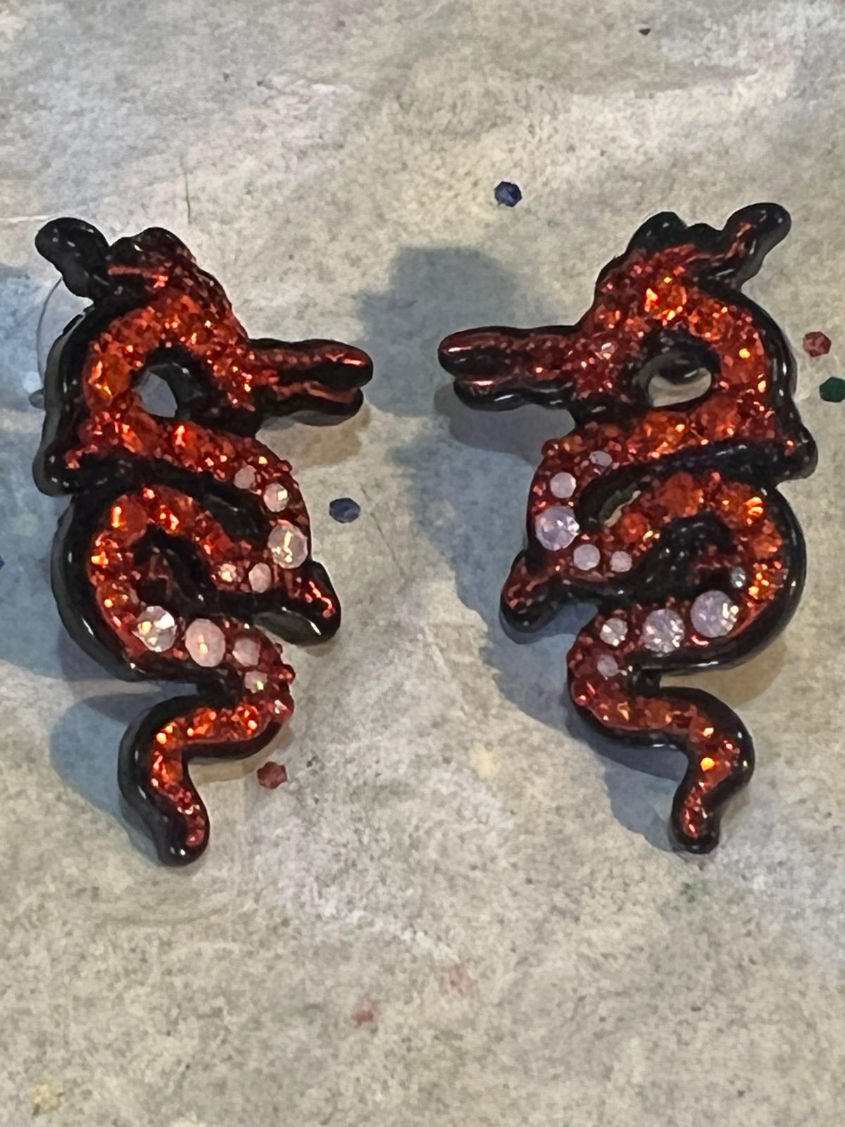 Betsey Johnson Red Year of the Dragon Earrings