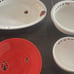 Four piece ladybug fiestaware