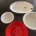 Four piece ladybug fiestaware