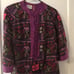 Thai Silk Hand woven Prima Purple Print Size 10 Long Dress made in thailand.