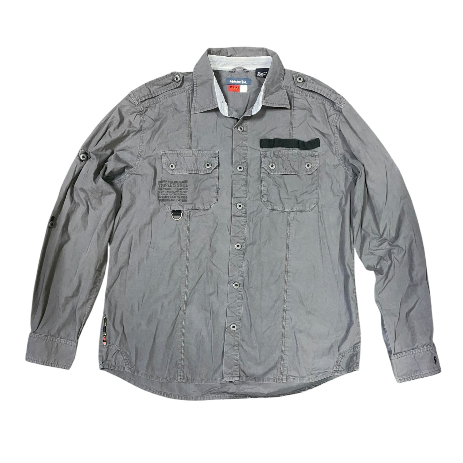 Y2K Vintage Triple 5 Soul Button up Utility Shirt size XL