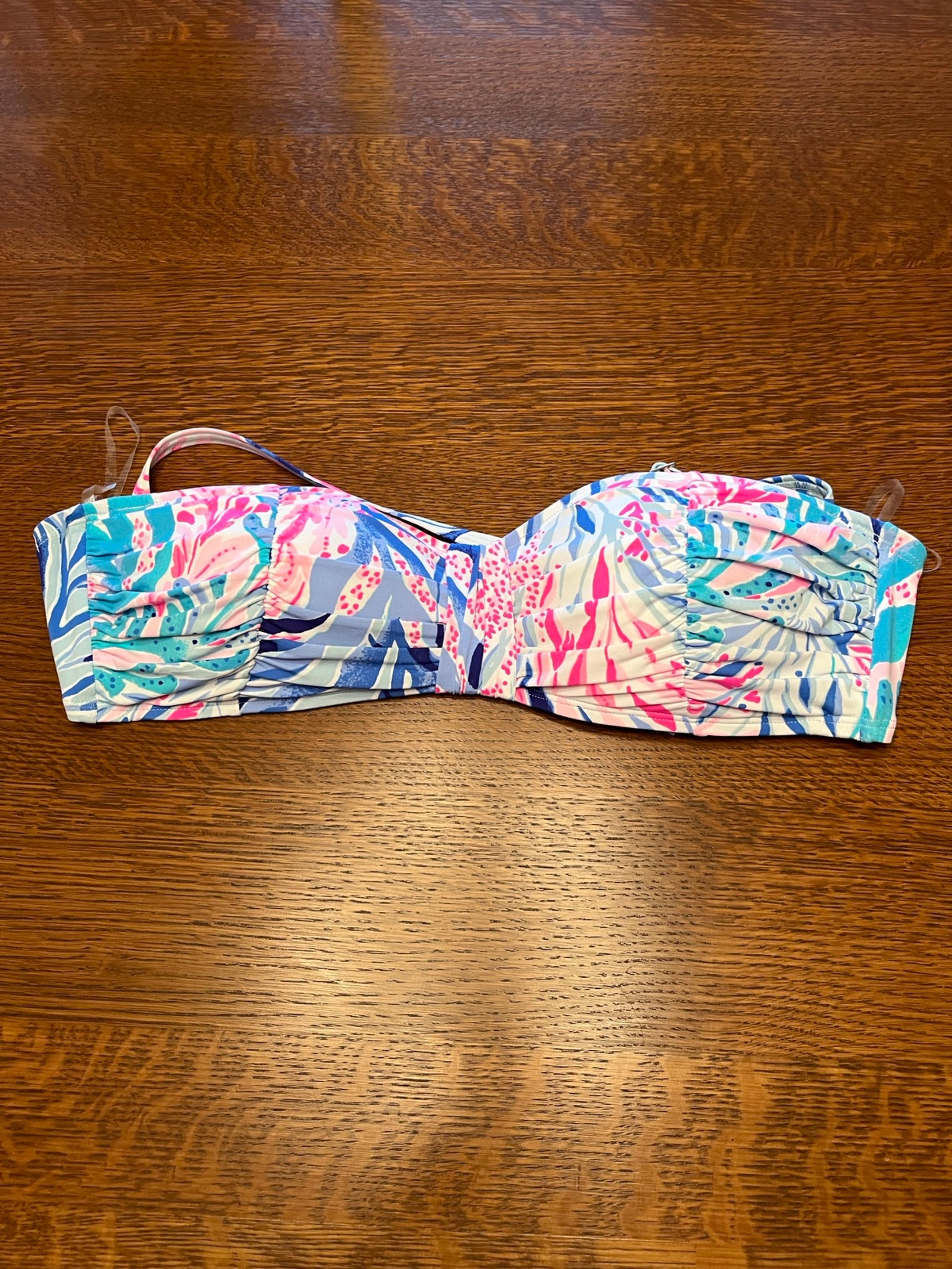 Lilly Pulitzer Jessamine Shirred Bandeau Bikini top