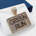 14K Gold Plated Cubic Zircon Pendant, INUS1BR218
