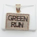 14K Gold Plated Cubic Zircon Pendant, INUS1BR218