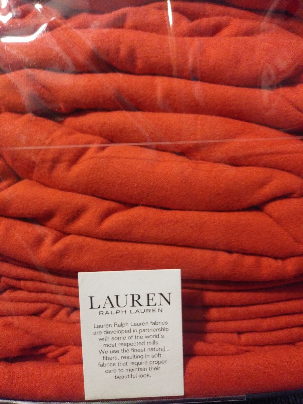 BRAND NEW RALPH LAUREN KING SHEET SET 4PC COTTON FLANNEL COLOR RED