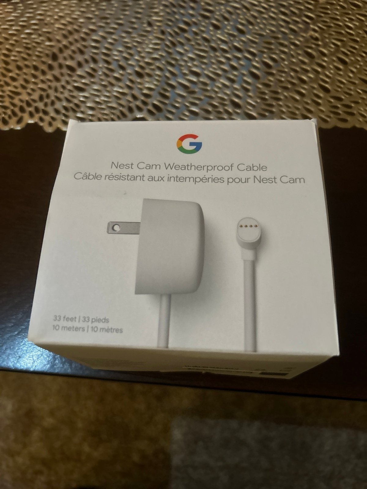 Google Nest Cam Weatherproof Cable 33 Feet
