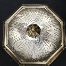 Brushed Bronze Flush Mount Fixture. 11 1/2 inch