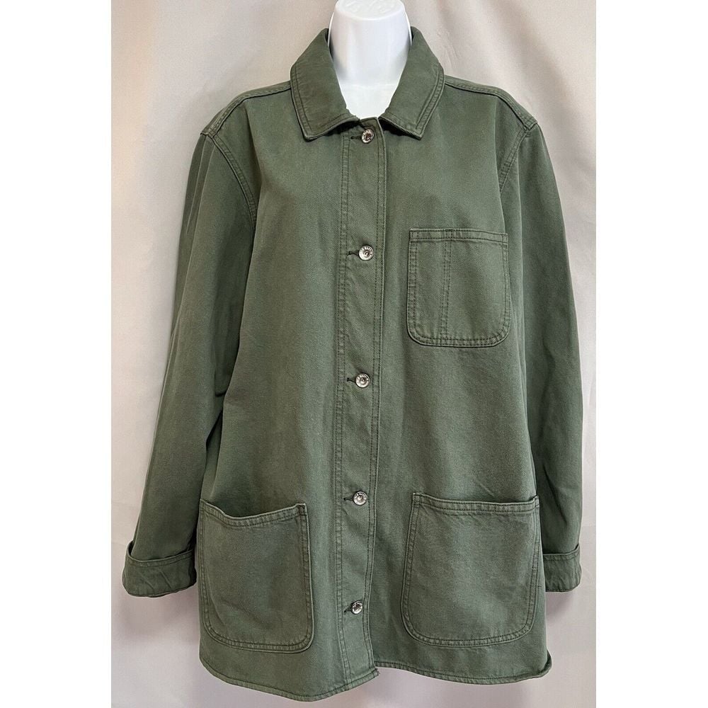 Old Navy Military Jacket Women , 100% Cotton. Women's Sz Large Tall