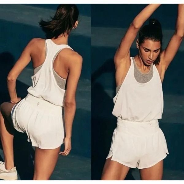 Free People FP Movement Light As Air One Piece Painted White NWT Small