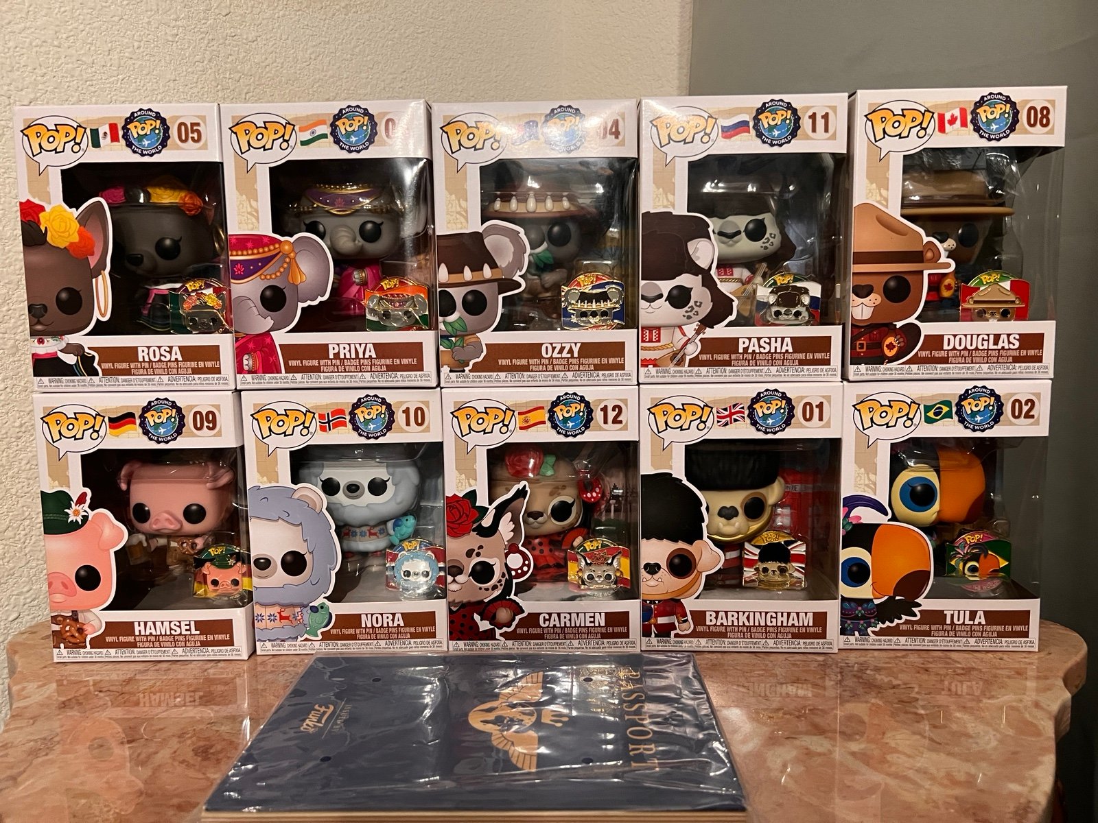 Funko Pop! Around the World Lot w/Passport Book