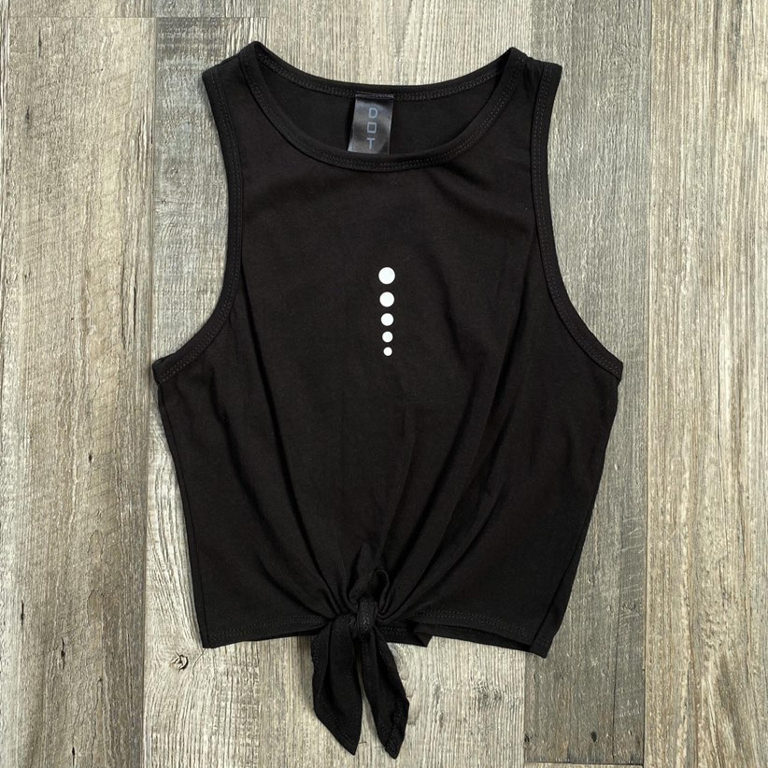 DOT Bow crop top/Black