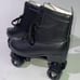 SZ 9 Roller Skates for Men and Women, Black Derby Roller Skates with 4 Shiny Whe