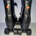 SZ 9 Roller Skates for Men and Women, Black Derby Roller Skates with 4 Shiny Whe