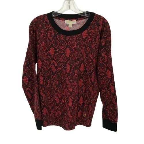 NWT Womens Size Medium Michael Kors Snakeskin Print Lightweight Thermal Top NEW