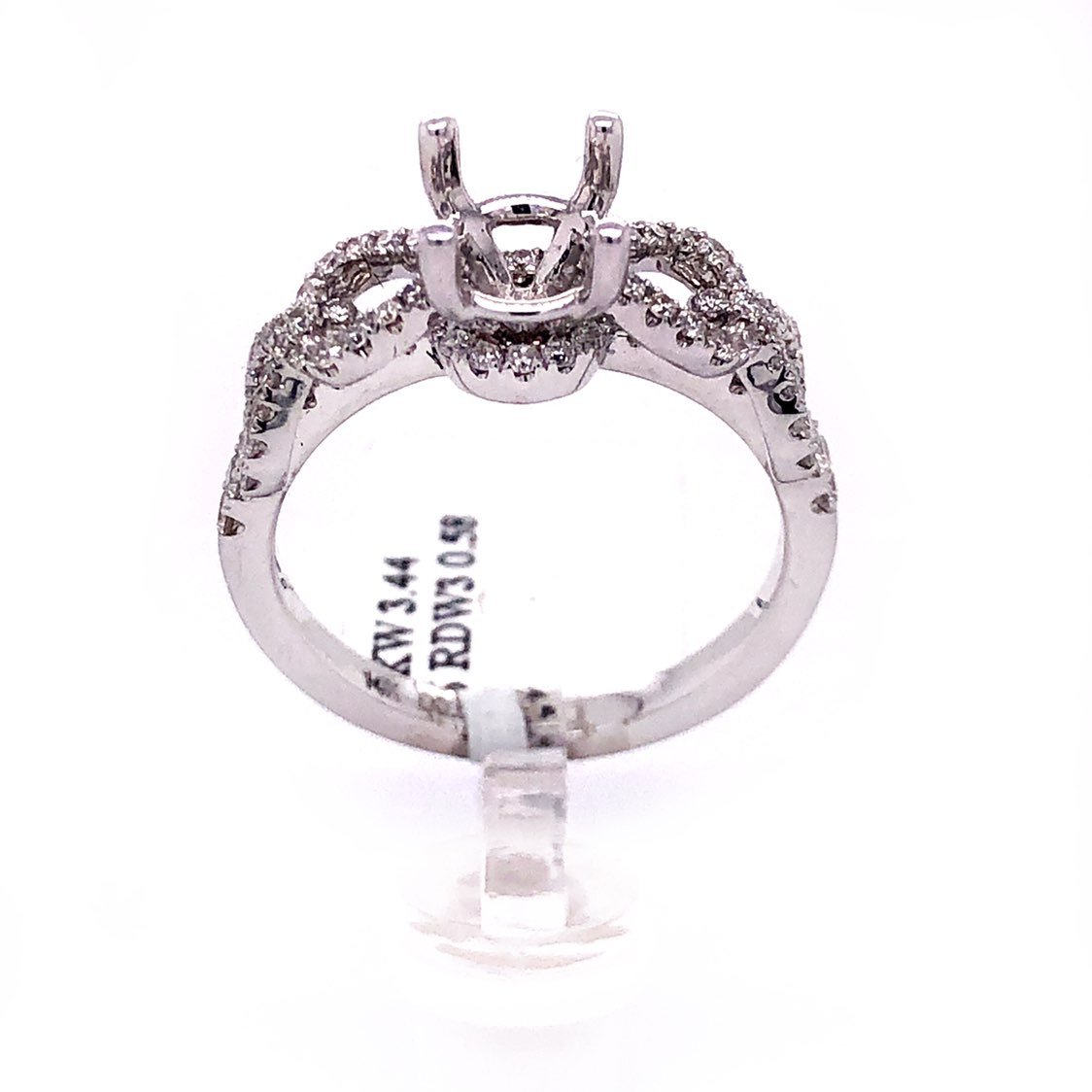 14k gold diamond semi mount engage ring