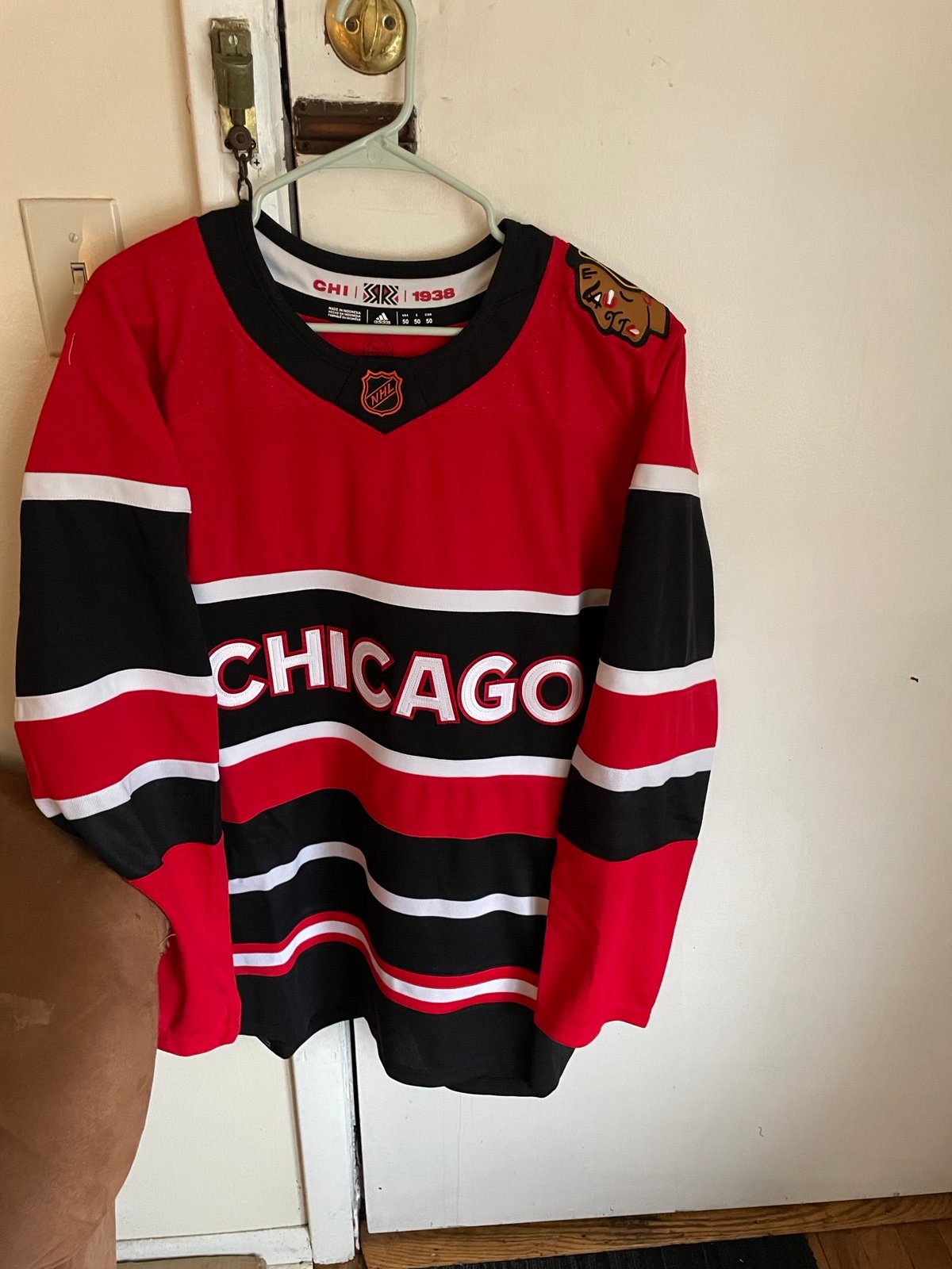 Chicago Blackhawks Adidas men’s NHL reverse retro jersey 50