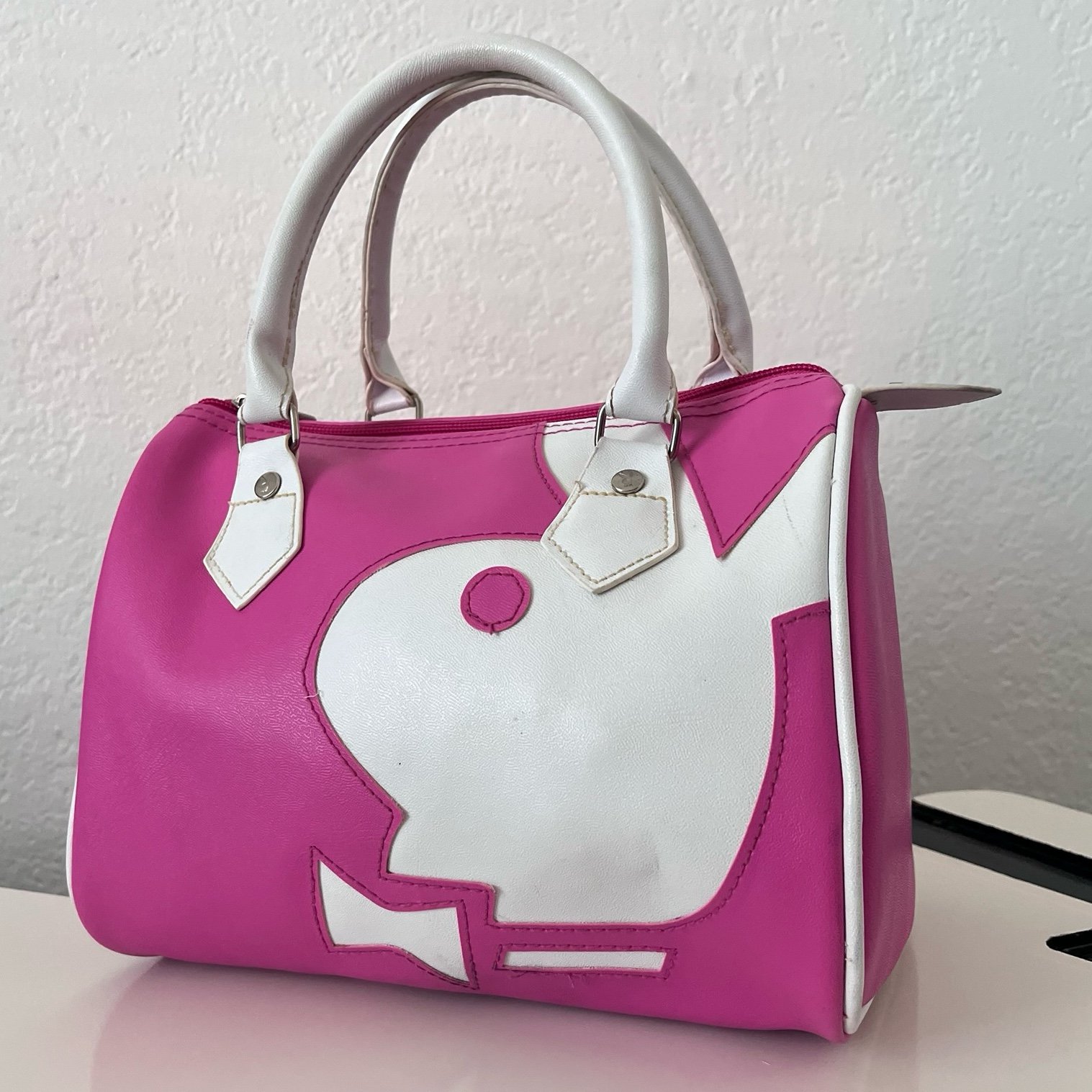 Playboy Y2K Baby Pink Medium Bowler Bag