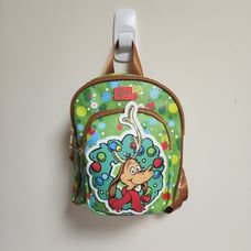 Bioworld Dr. Seuss The Grinch Max Green Wreath Mini Backpack Christmas NEW
