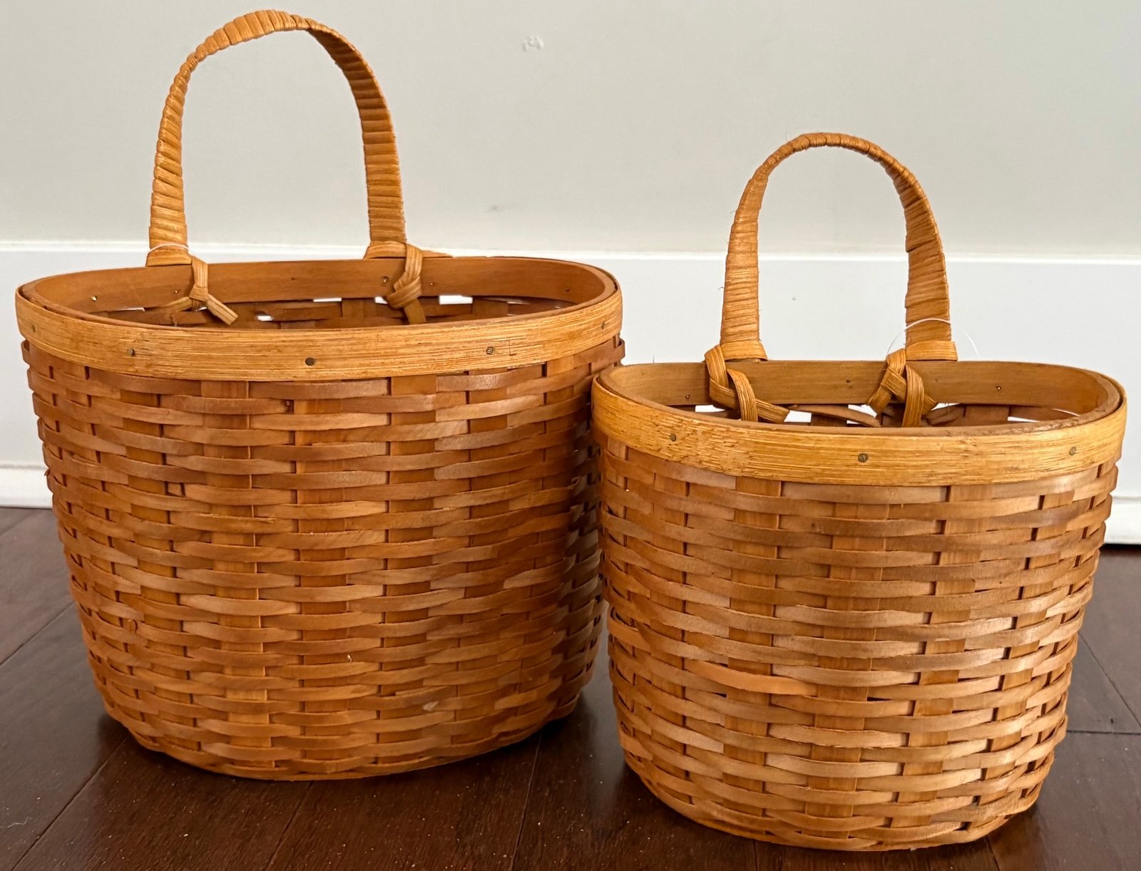 Ashland Woodchip Hanging Basket, set of 2, brand new with tags