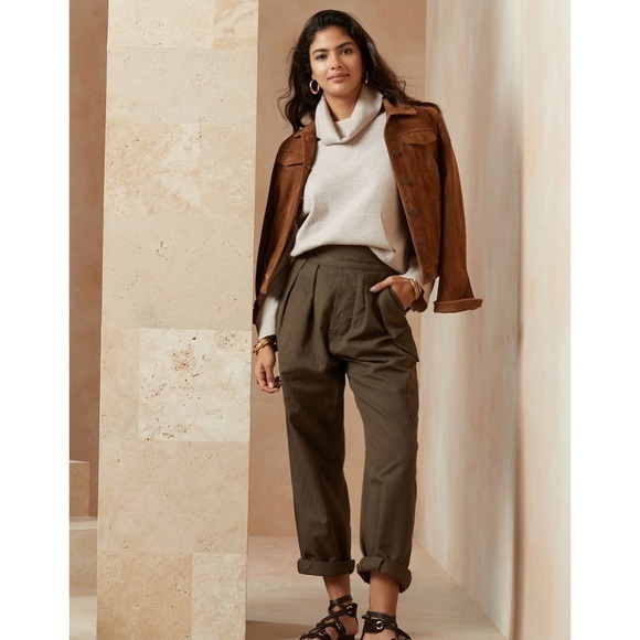 BNWT Banana Republic Cowl Jumper Sweater in Oatmeal Heather M