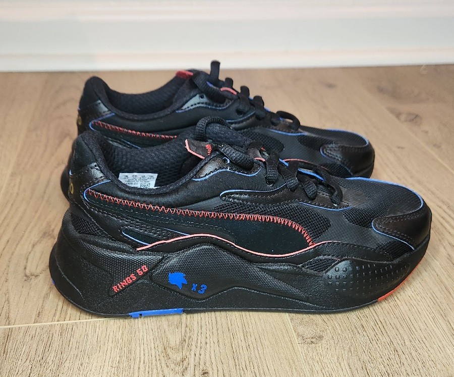 Puma RS-X Sonic Edition US Youth Size 4.5 C 374506-01 Black Red Blue Gold Sega
