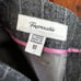 FACONNABLE Wool Cashmere Dress PANTS Women 10 Gray Pinstripe Career Tweed Office