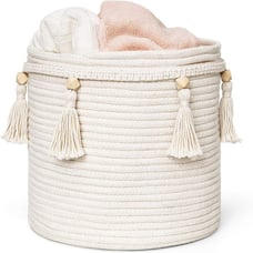 Cotton Rope Basket Macrame Decorative Boho 11 x11