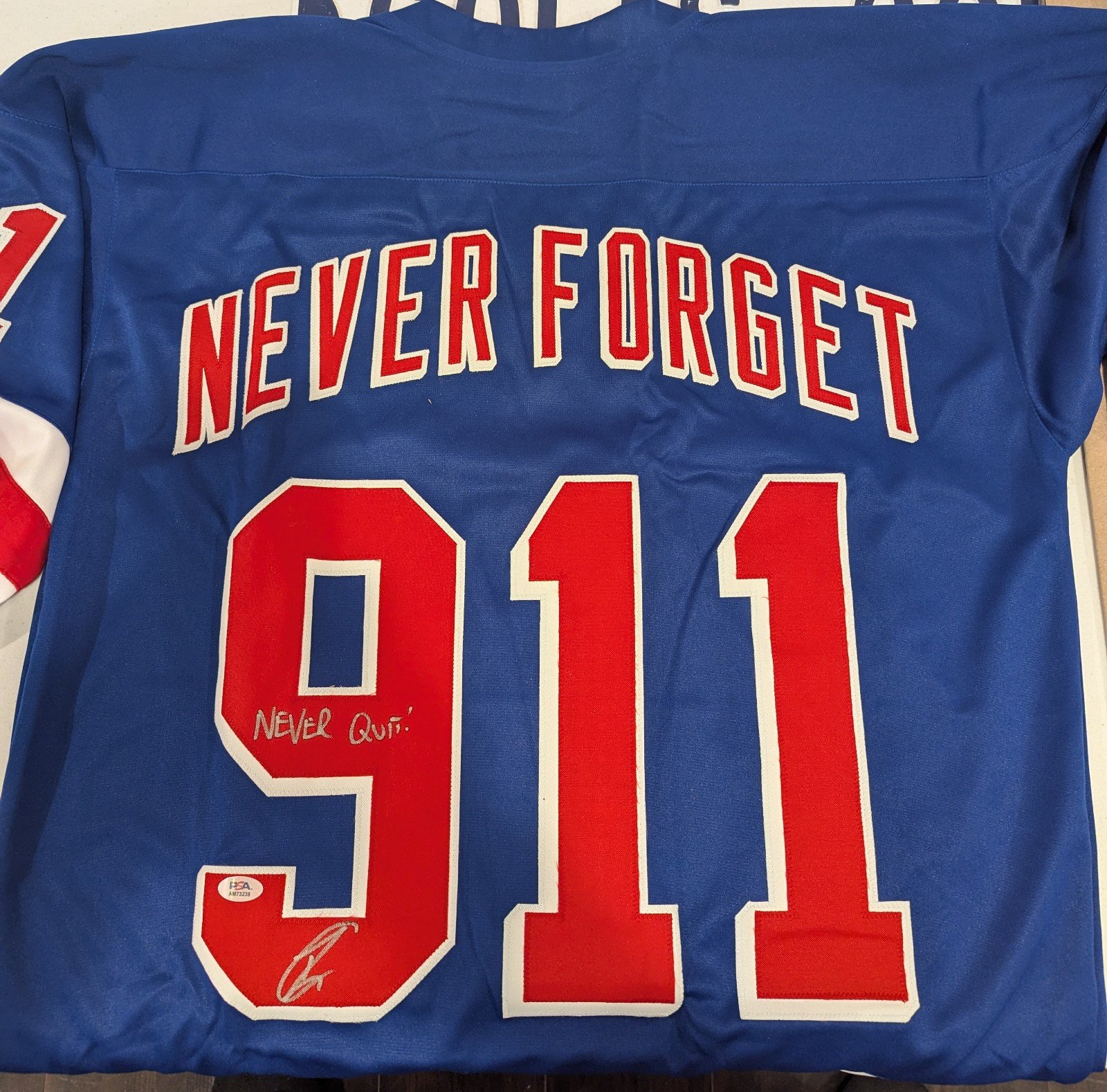 Robert O'Neill Signed Custom Rangers Jersey w/Beckett COA