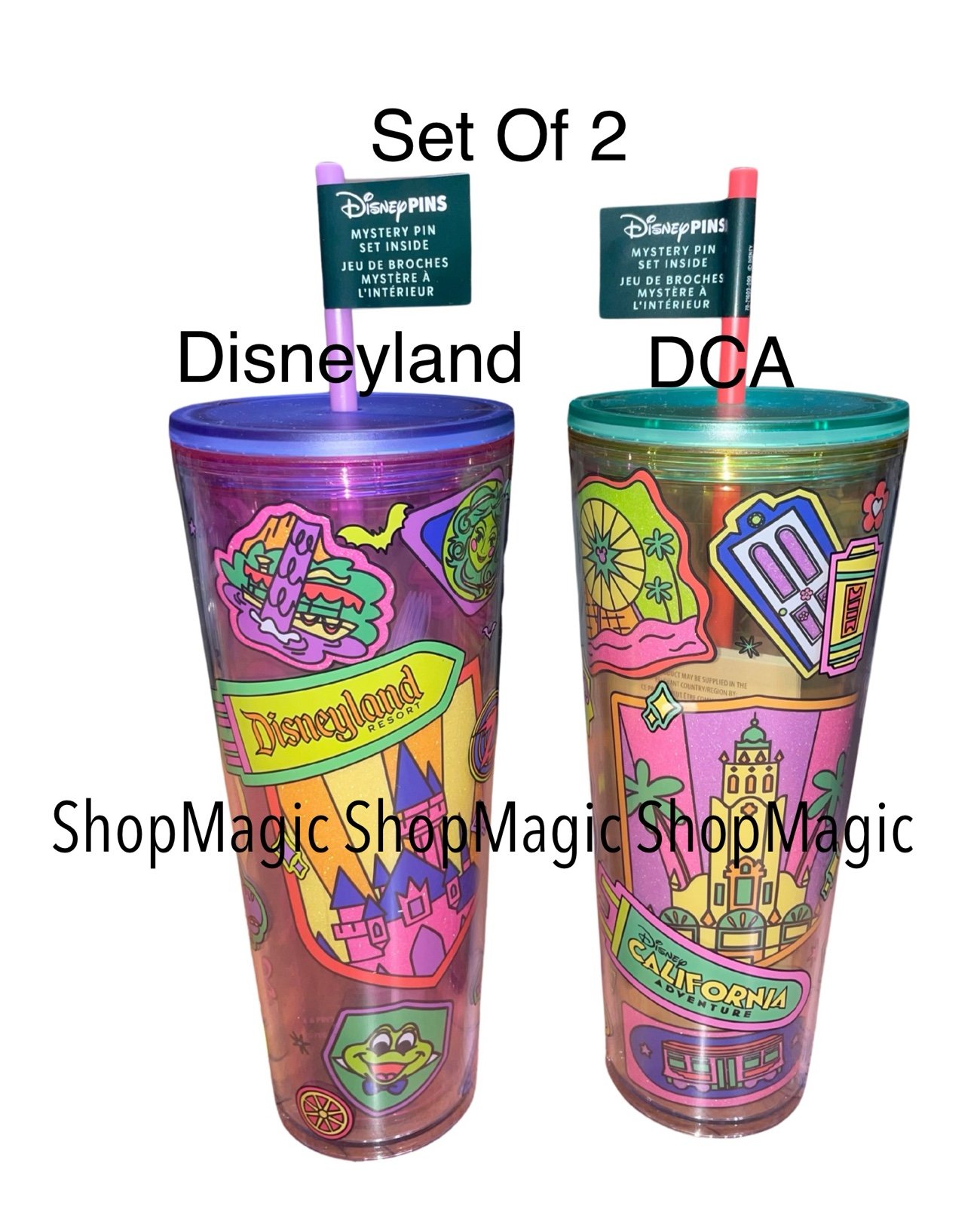 New 2025 Starbucks Disneyland & DCA Tumbler With Mystery Pin
