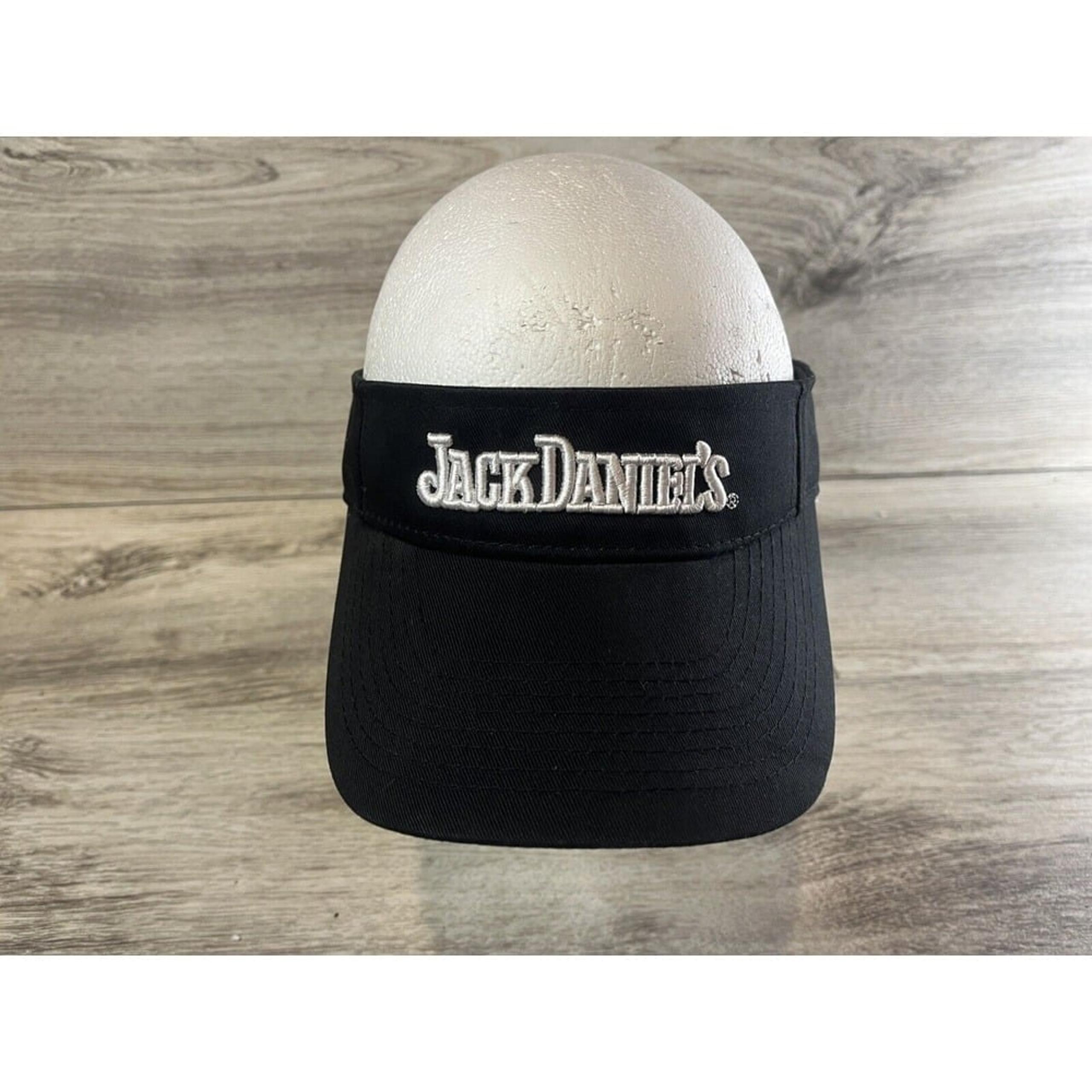 Jack Daniel's Hat Sun Visor Whiskey Adjustable Black Embroidered Strapback