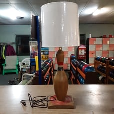 Handmade Upcycled Bowling Pin Lamp