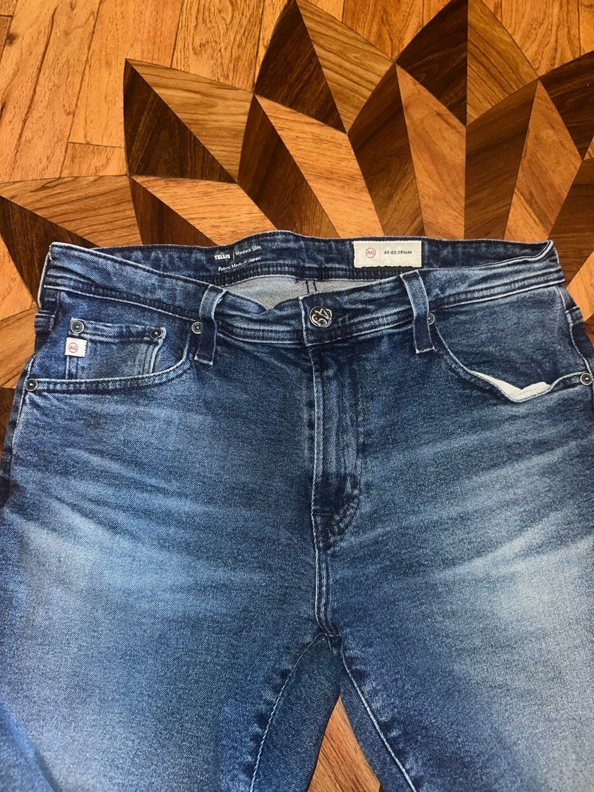 AG Adriano Goldschmied Jeans Mens 32x33 Blue Tellis Modern Slim Stretch Denim