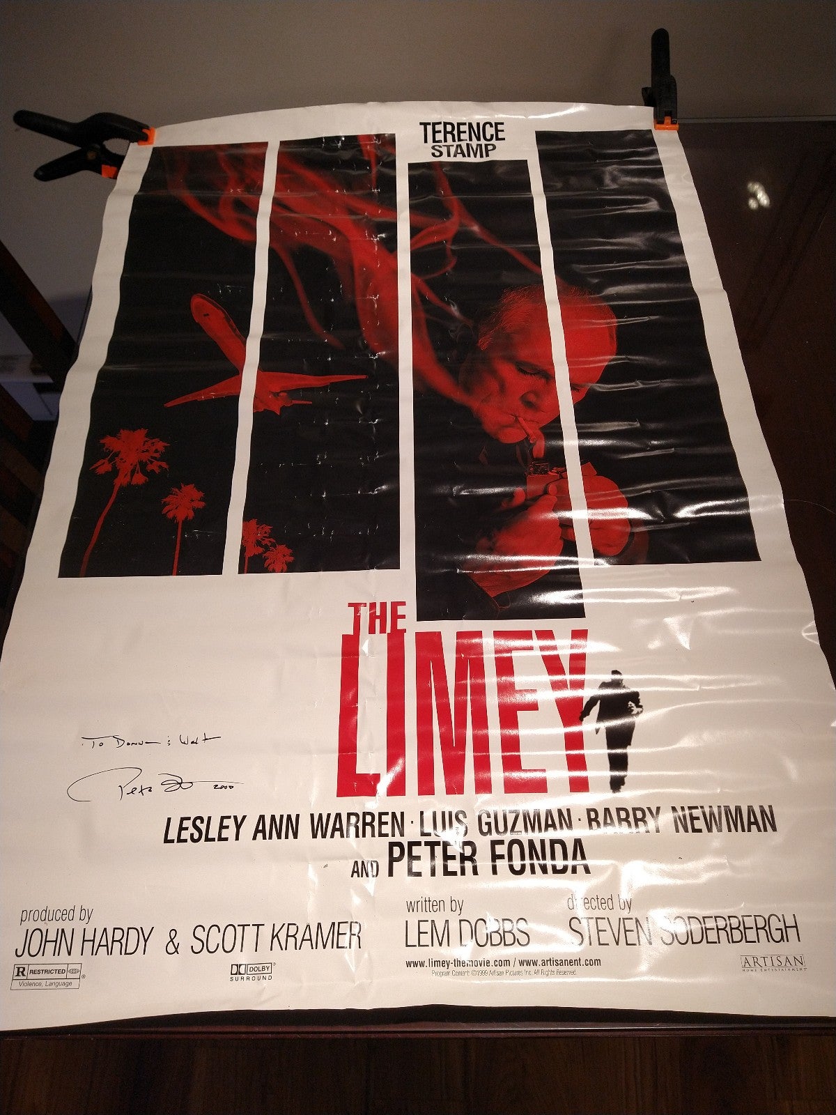 PETER FONDA signed poster THE LIMEY with Terence Stamp