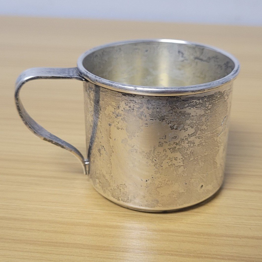 Wallace 30 Sterling Silver Baby Cup Engraved Mug Vintage 925