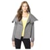 JUICY COUTURE Coco Double Knit Gray Gold Buttons Peacoat Jacket Coat Size Small