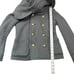JUICY COUTURE Coco Double Knit Gray Gold Buttons Peacoat Jacket Coat Size Small