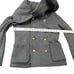 JUICY COUTURE Coco Double Knit Gray Gold Buttons Peacoat Jacket Coat Size Small