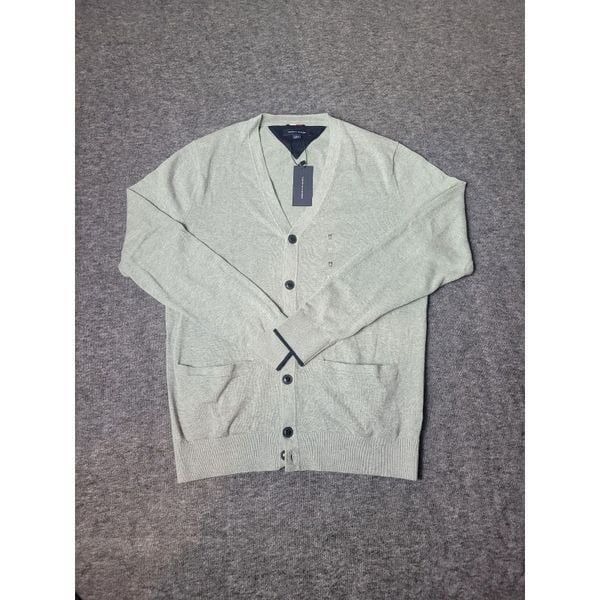 Tommy Hilfiger Men's Size M Gray Linen Cotton Cardigan Sweater New
