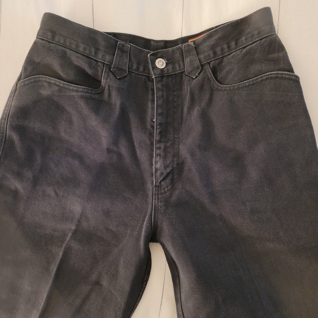 VINTAGE Lawman Black High Waist Western Straight Long Tall Bareback 31 x 35 1/4