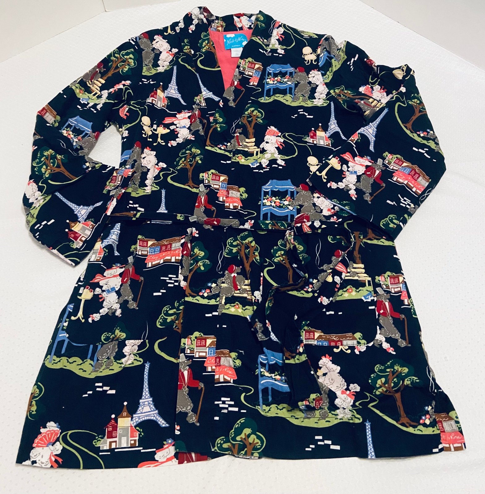 Nick & Nora Parisian French Poodle Robe, Size S/M