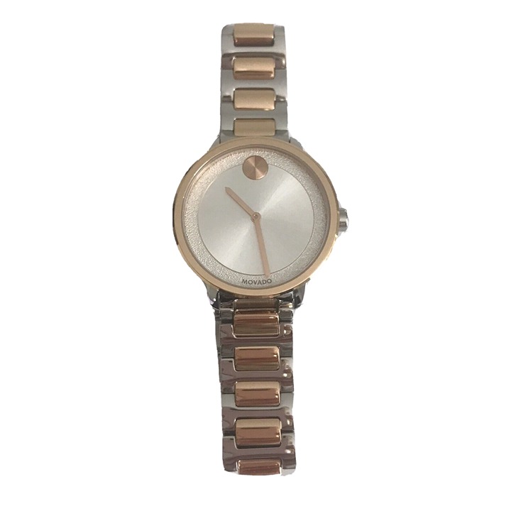 Movado Bold women Watch Stainless Steel Two Tone silver and rose gold 3600504