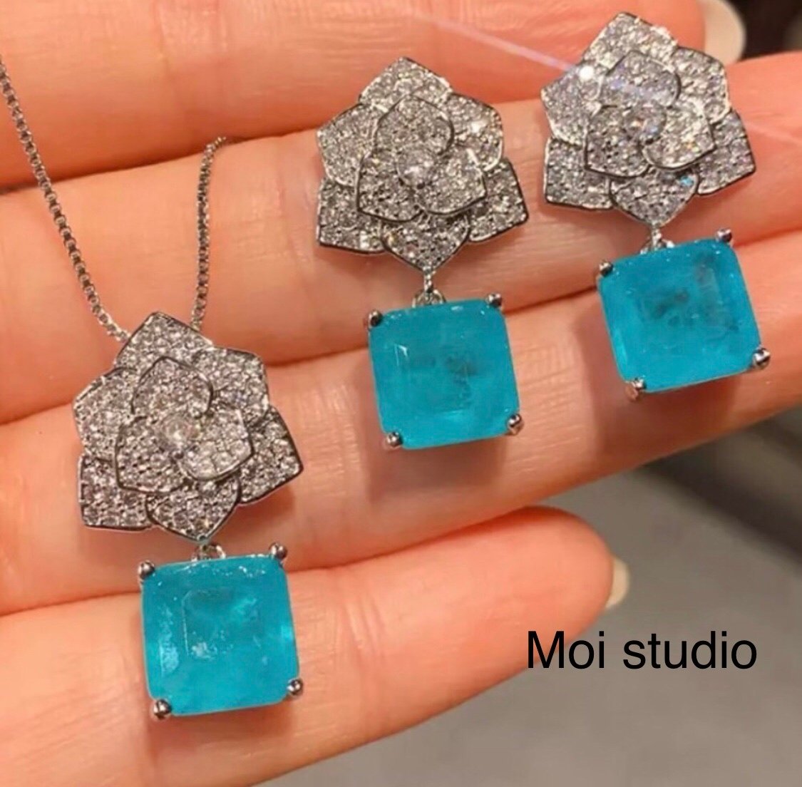 ✨Paraiba Tourmaline Flowers Set✨