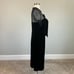 JS Collections Women's Cocktail Dress Size 8 Black Velvet Short Sleeve Sheath