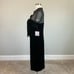 JS Collections Women's Cocktail Dress Size 8 Black Velvet Short Sleeve Sheath