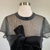 JS Collections Women's Cocktail Dress Size 8 Black Velvet Short Sleeve Sheath